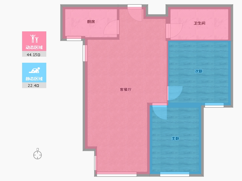 黑龙江省-哈尔滨市-新松樾尚-59.99-户型库-动静分区