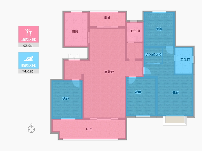 山东省-菏泽市-润通新时代-150.01-户型库-动静分区