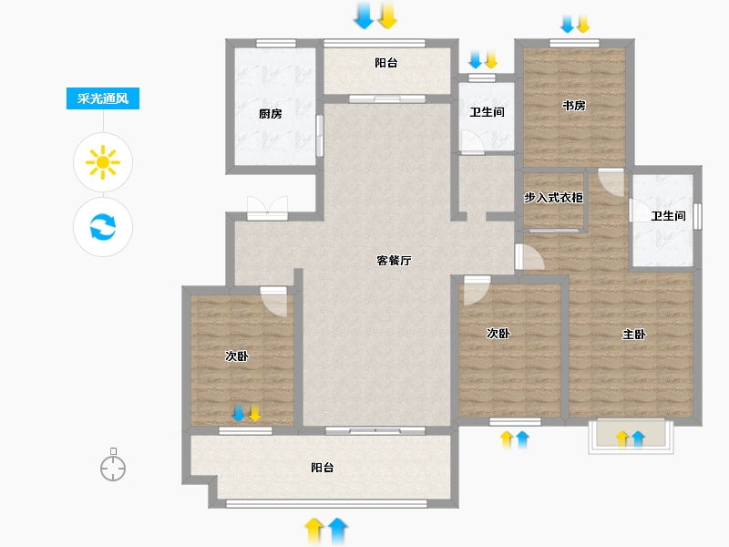 山东省-菏泽市-润通新时代-150.01-户型库-采光通风