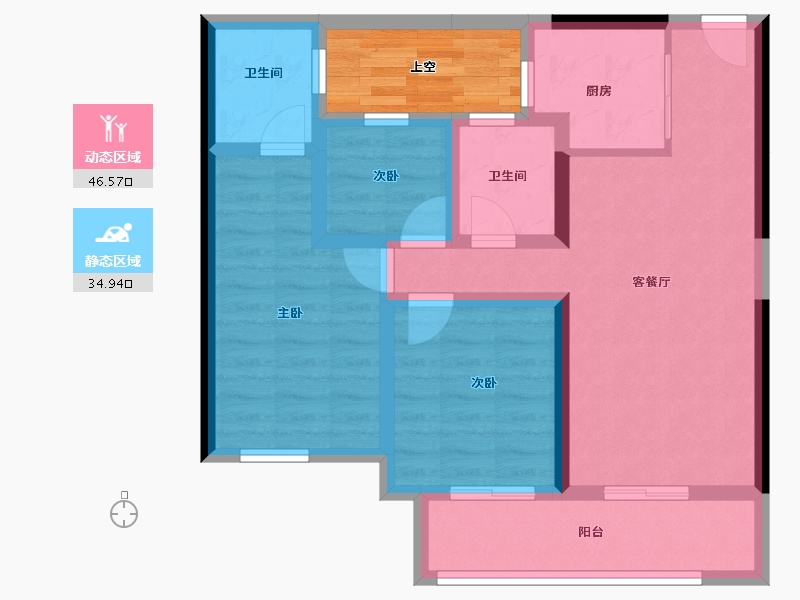 福建省-宁德市-福鼎碧桂园-76.39-户型库-动静分区