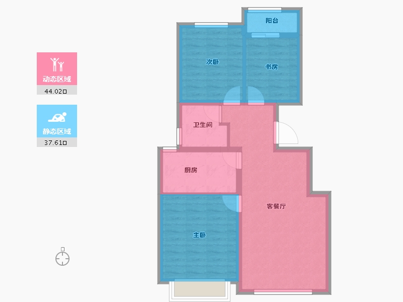 河北省-石家庄市-华润置地·万橡府-72.92-户型库-动静分区