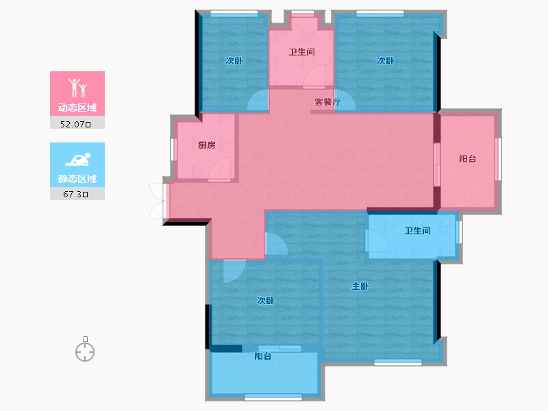 福建省-宁德市-福鼎盛大庄园-108.00-户型库-动静分区