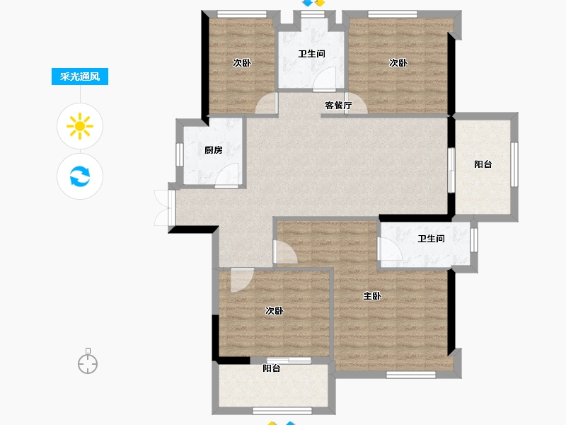 福建省-宁德市-福鼎盛大庄园-108.00-户型库-采光通风