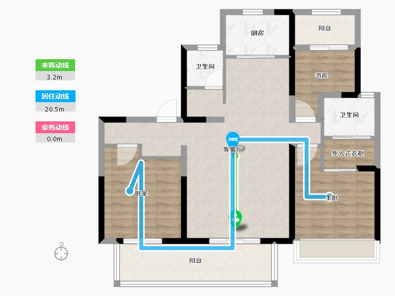 河南省-新乡市-朗宸延州府-99.60-户型库-动静线