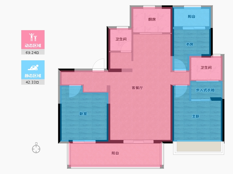 河南省-新乡市-朗宸延州府-99.60-户型库-动静分区