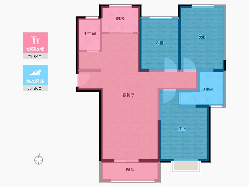 河南省-新乡市-润华翡翠山-116.00-户型库-动静分区