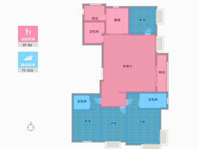 山西省-太原市-怡佳·天一城-145.81-户型库-动静分区