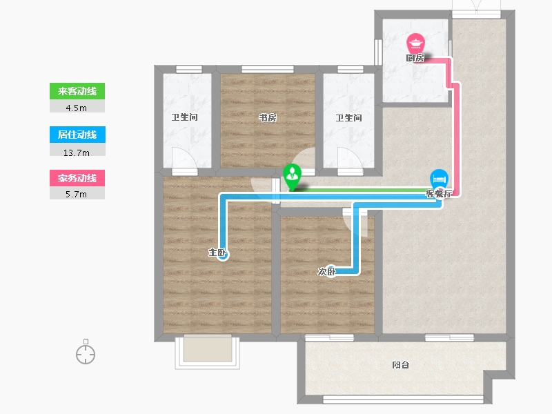 江苏省-扬州市-吾悦虎踞龙蟠-92.00-户型库-动静线