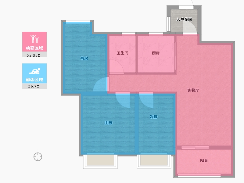 江西省-新余市-御天城·蟠龙居南区·B-87.01-户型库-动静分区