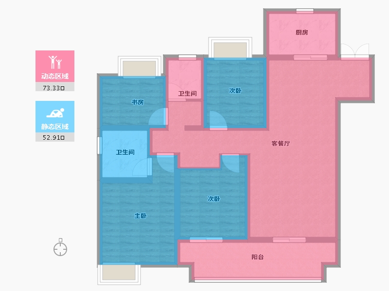 江苏省-扬州市-吾悦虎踞龙蟠-112.00-户型库-动静分区