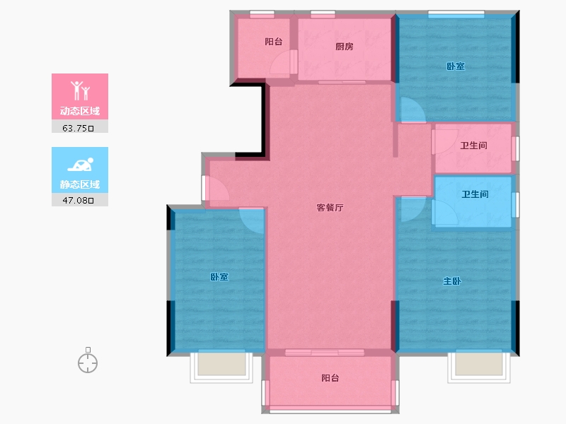 福建省-南平市-建瓯碧桂园-100.77-户型库-动静分区