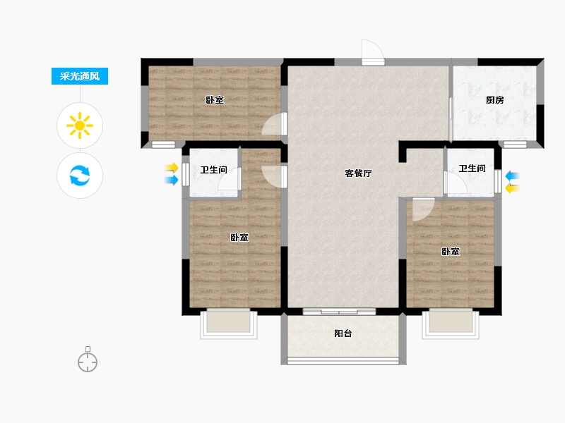 河南省-南阳市-国海•翰林学府-99.99-户型库-采光通风