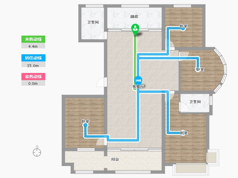 山东省-聊城市-利元馨城-137.60-户型库-动静线