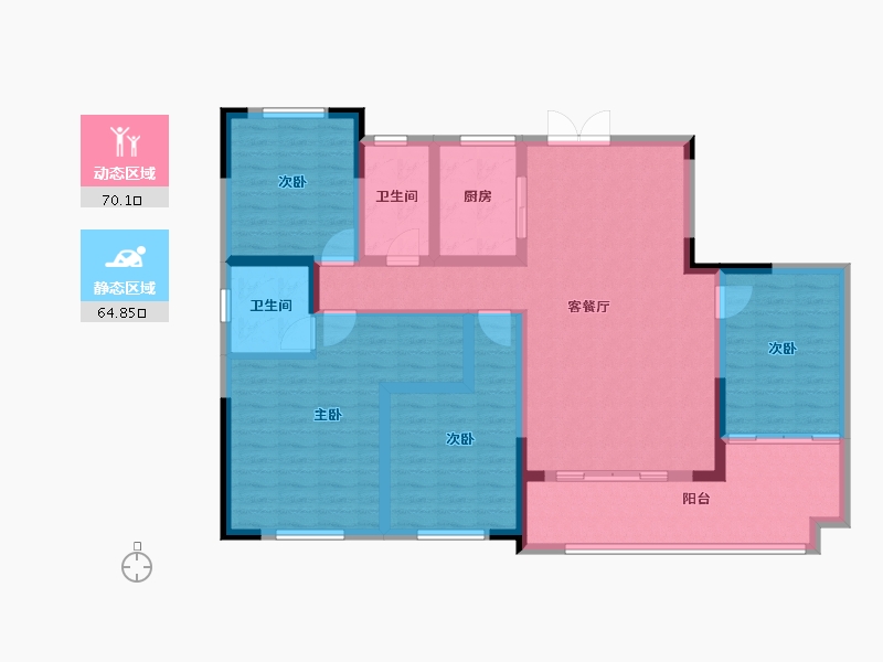 贵州省-黔西南布依族苗族自治州-万聚·公园城-120.98-户型库-动静分区