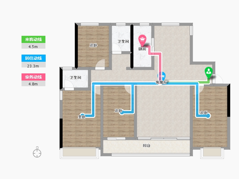 山东省-东营市-贵和府-140.00-户型库-动静线