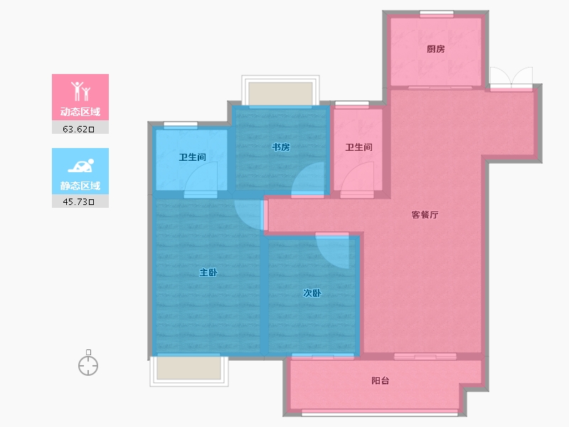 江苏省-扬州市-吾悦虎踞龙蟠-98.00-户型库-动静分区