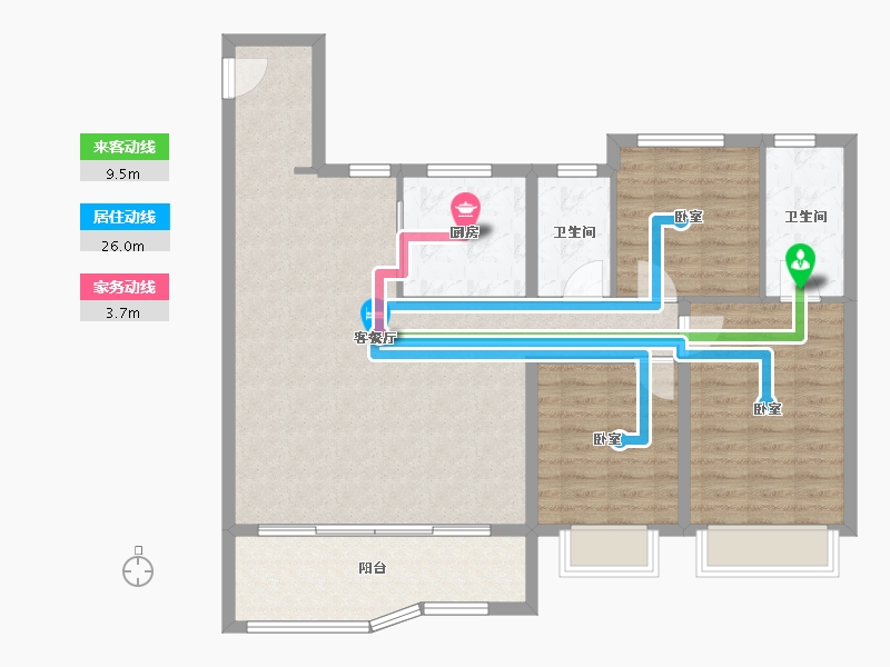 江苏省-南京市-中海·观江樾-102.40-户型库-动静线