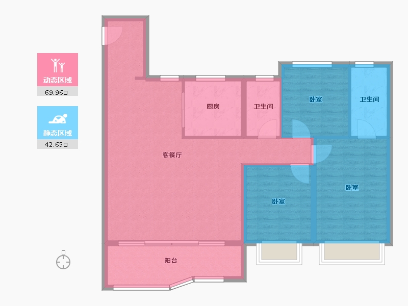 江苏省-南京市-中海·观江樾-102.40-户型库-动静分区