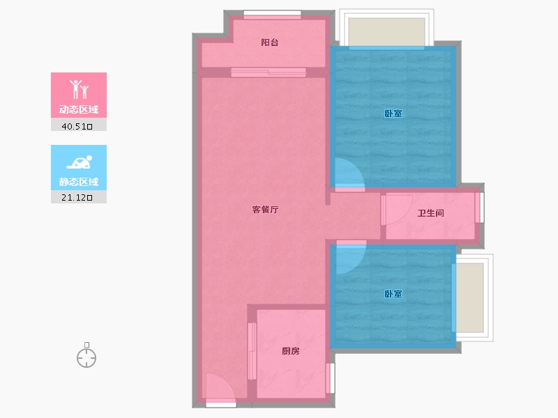 广东省-珠海市-阳光一号-54.27-户型库-动静分区