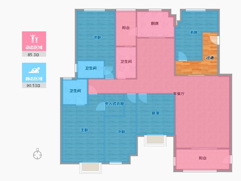 江苏省-苏州市-合景峰汇国际-三期-170.00-户型库-动静分区