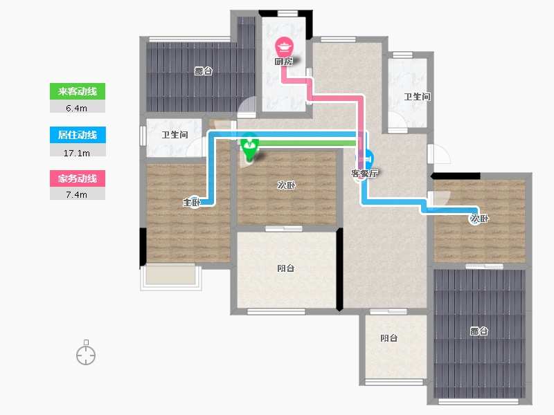 湖北省-孝感市-新天地-143.15-户型库-动静线