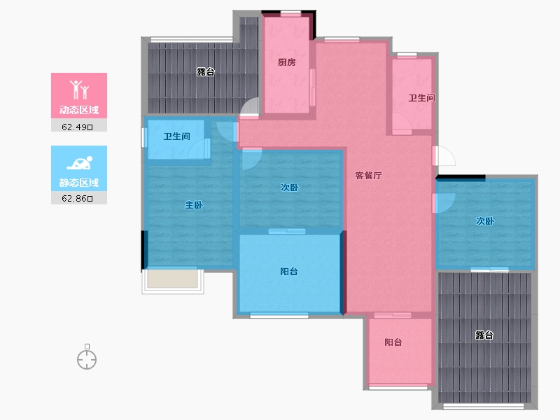 湖北省-孝感市-新天地-143.15-户型库-动静分区