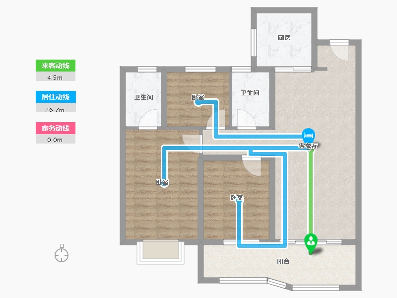 江苏省-南京市-中海·观江樾-88.00-户型库-动静线