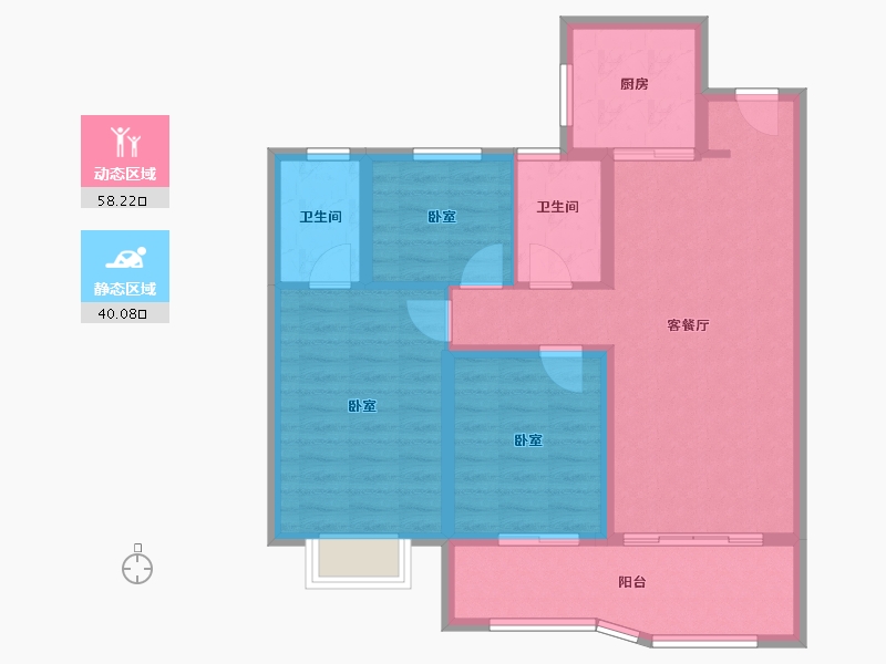 江苏省-南京市-中海·观江樾-88.00-户型库-动静分区