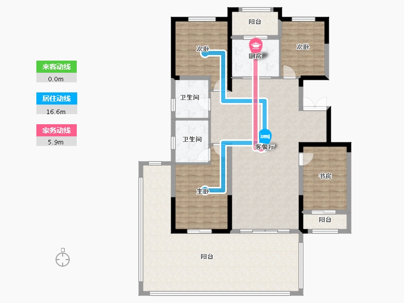 辽宁省-盘锦市-蓝色康桥N区·天玺城-161.19-户型库-动静线