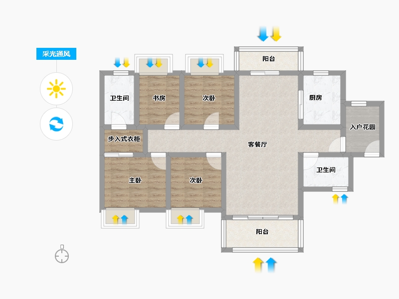 广东省-东莞市-金色半山-91.68-户型库-采光通风