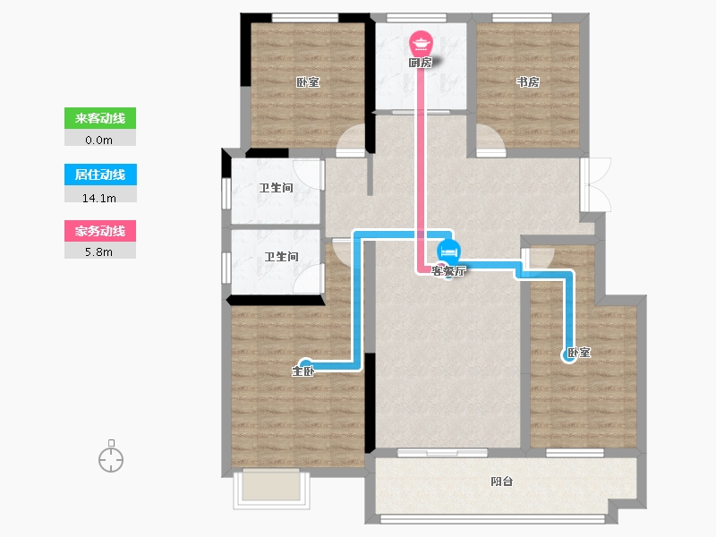 甘肃省-平凉市-中梁首府-114.40-户型库-动静线