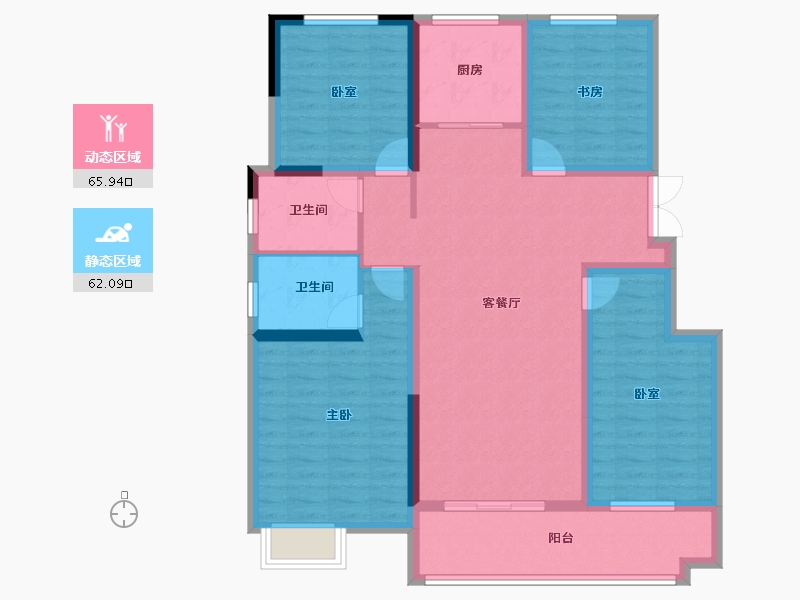 甘肃省-平凉市-中梁首府-114.40-户型库-动静分区