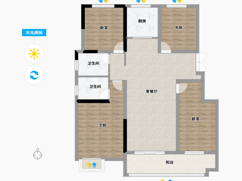 甘肃省-平凉市-中梁首府-114.40-户型库-采光通风