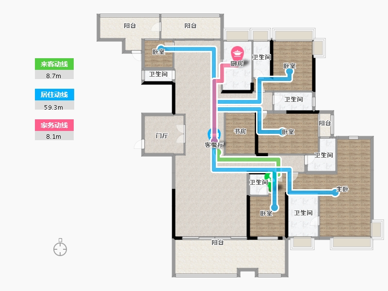 广东省-梅州市-艺展熙园-275.77-户型库-动静线