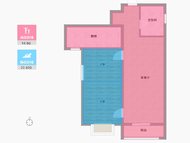 山西省-朔州市-京城港-72.00-户型库-动静分区