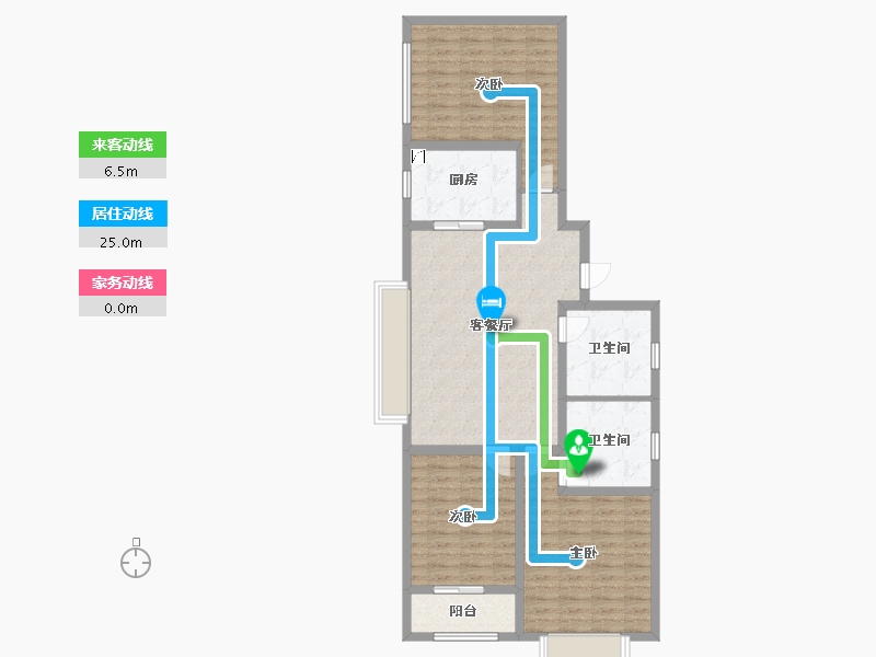 山西省-太原市-晶峰･晓园-99.54-户型库-动静线