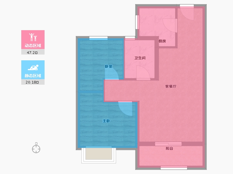 山东省-菏泽市-奥泽幸福里-60.00-户型库-动静分区