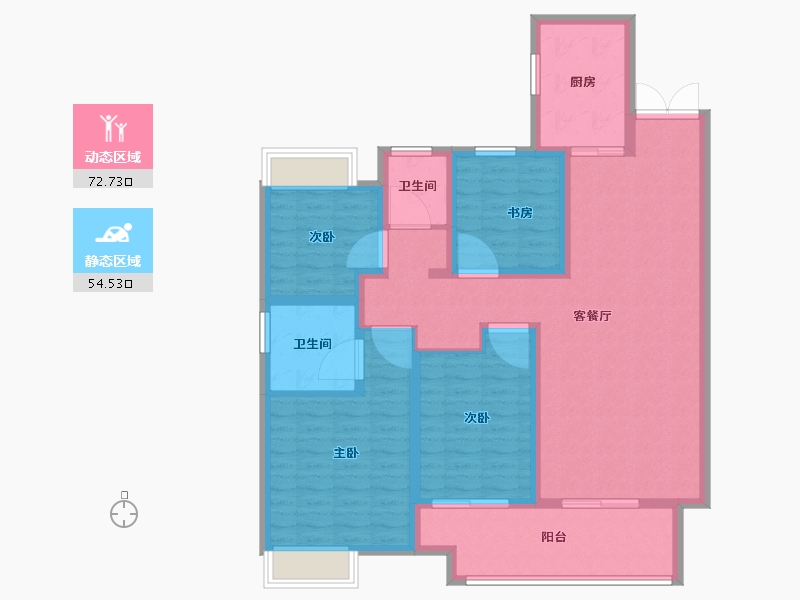 江苏省-扬州市-吾悦虎踞龙蟠-114.00-户型库-动静分区