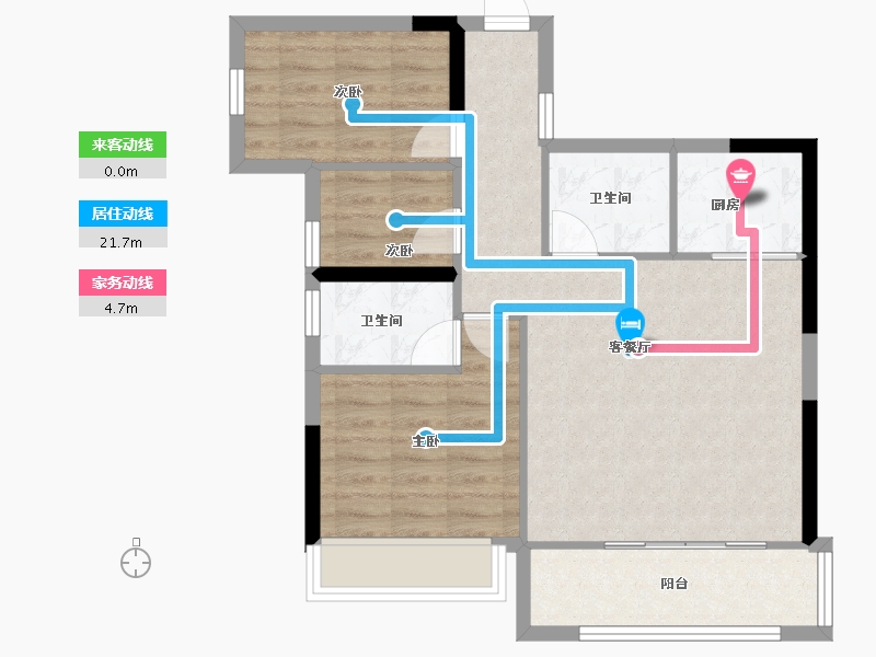 福建省-宁德市-福鼎盛大庄园-70.40-户型库-动静线