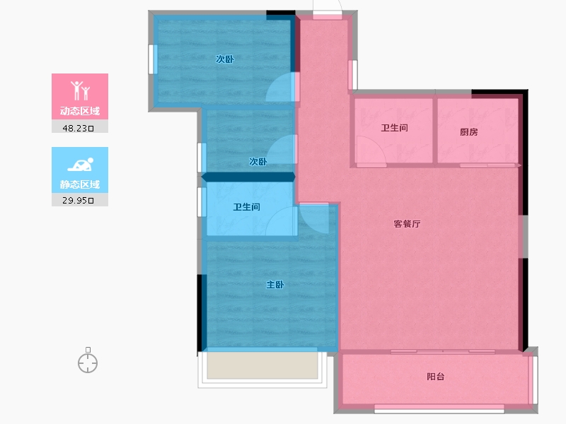 福建省-宁德市-福鼎盛大庄园-70.40-户型库-动静分区