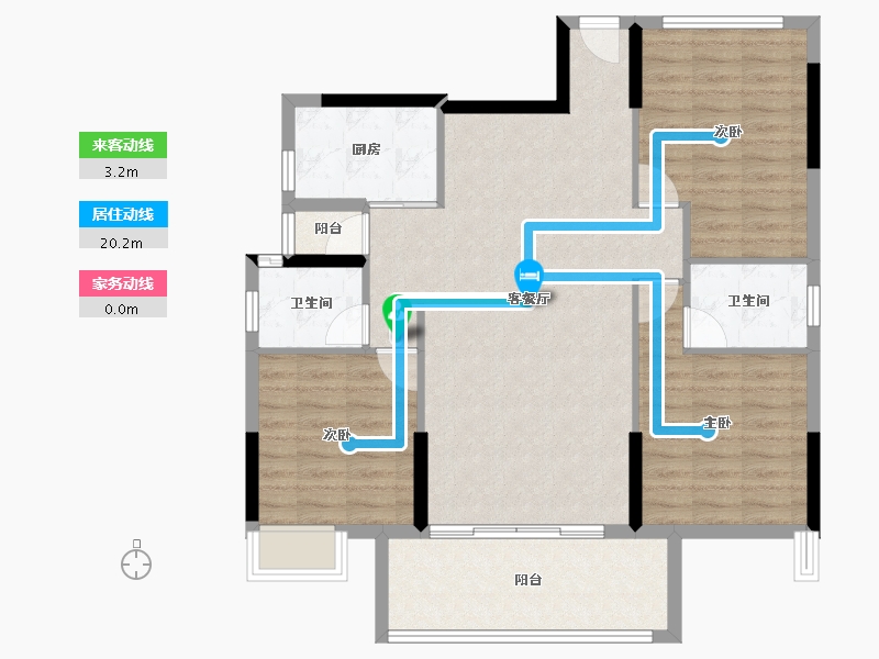 湖北省-咸宁市-璟湖世纪城-98.77-户型库-动静线