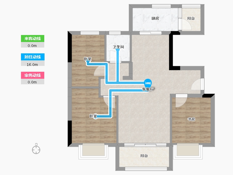 福建省-南平市-建瓯碧桂园-70.38-户型库-动静线