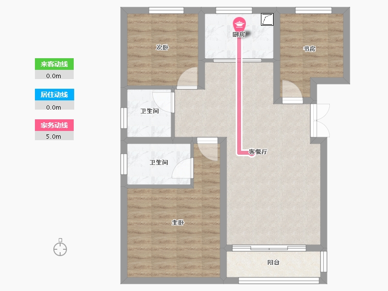 河南省-焦作市-沁阳晨升一號城邦-72.78-户型库-动静线