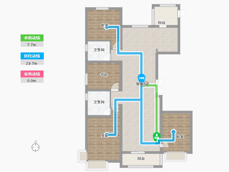 山西省-太原市-怡佳·天一城-132.62-户型库-动静线