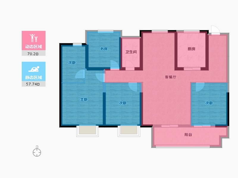 江苏省-扬州市-合景领峰-114.00-户型库-动静分区