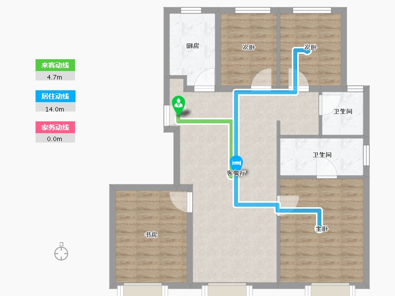 北京-北京市-中海汇智里-93.00-户型库-动静线