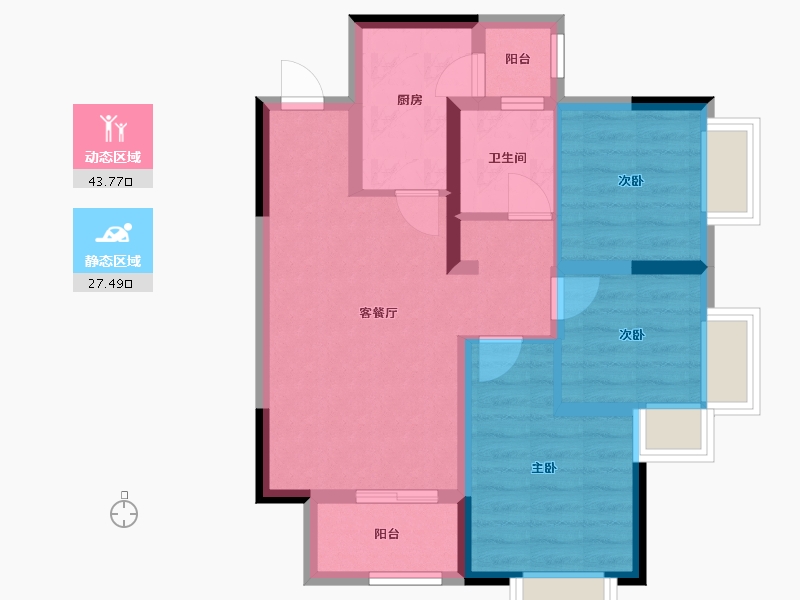 四川省-资阳市-优品道·资溪学府-80.00-户型库-动静分区