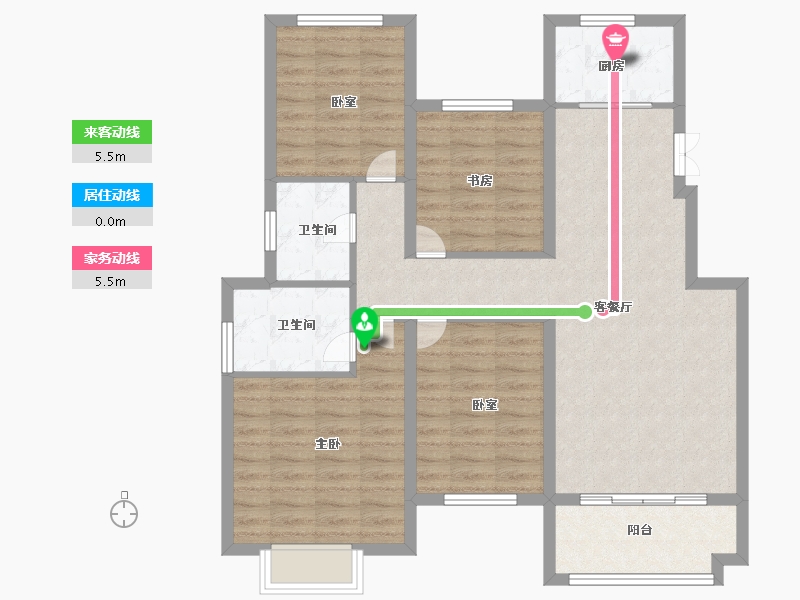 江西省-吉安市-开元•江山里-96.00-户型库-动静线