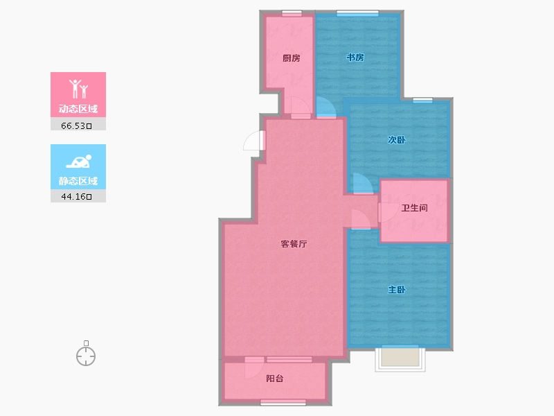 北京-北京市-K2十里春风-100.00-户型库-动静分区