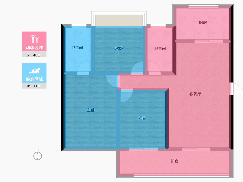 福建省-宁德市-福鼎碧桂园-91.15-户型库-动静分区